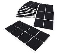 Adsamm® / 80 x patins en feutre / noirs / 50x50 mm / carré / épaisseur 3,5 mm / patins glisseurs auto-adhésifs de qualité optimale