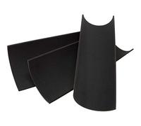 Adsamm ASP-25-SA-BL-100200-3 ASP-25-SA-BL-100200 Lot de 3 patins antidérapants en EPDM Noir 100 x 200 mm