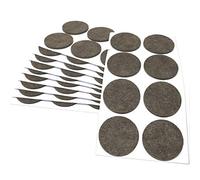 Adsamm FP-35-SA-BR-50-8-10 FP-35-SA-BR-50-8 Lot de 80 patins en feutre Ø 50 mm Marron