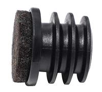 Adsamm INS-R-F-BL-25-16 INS-R-F-BL-25 Lot de 16 bouchons à lamelles avec feutre Noir Ø 25 mm
