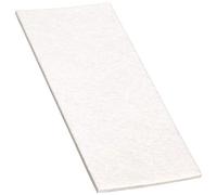 Adsamm® / plaquette autocollante en feutre pour le découpage / blanc / 80x180 mm / rectangulaire / 3,5 mm d' épaisseur / patins feutre auto-adhésifs