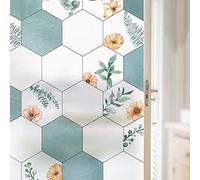 ADSFG Film De Fenêtre De Confidentialité pour Pare-Soleil De Salle De Bain Film De Vitrail Givré Statique sans Colle 50 cm X 200 cm Rideau De Film D'isolation Thermique De Protection Solaire,B