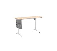 Advance; FlexDesk Light Oak 140 x 70 cm; Bureau Assis Debout Electrique | Table Réglable en Hauteur 75 à 120 cm 3 Mémoires; Plateau 140 x 70 cm Chêne Clair; Moteur Silencieux; Pochette de Rangement