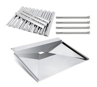 Adviace Lot de 4 pièces de Rechange pour Gril Napoleon Lex 485, N010-0501-M01, bac d'égouttement et brûleur en Acier Inoxydable S81001 et Plaque chauffante pour barbecues Napoleon LEX485 série LD485