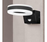 Adviti HOWLIT LED Luminaire Exterieur Avec Détecteur de Mouvement 1800lm IP65 4000K Réglage de l'Intensité Lumineuse de la Durée d'Eclairage (le noir)