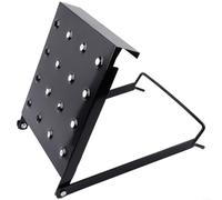 Advokingtap 1 étagère télescopique en alliage d'aluminium avec plateforme antidérapante et nervures renforcées pour un rangement stable des outils sur échafaudage, noir