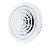 Advokingtap Lot de 1 grille d'aération ronde blanche en ABS pour ventilation centrale des toilettes AC 270-300 mm