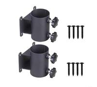 Advokingtap Lot de 2 supports de parasol de terrasse pour poteaux de 38,1 à 48,3 cm, supports de base de parasol de terrasse en aluminium robuste avec revêtement antirouille pour balustrade de clôture
