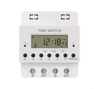 Advokingtap Minuteur numérique 220 V 60 A électronique programmable pour horaire hebdomadaire horaire maison jardin automatisation ABS blanc