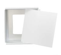 Advokingtap Moule à gâteau carré anti-adhésif en aluminium anodisé avec fond amovible pour mousseline, mousse, utilisation professionnelle en cuisine, blanc, 20,3 cm (10,2 cm)
