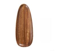 Advokingtap Plateau de service artisanal en bois d'acacia - Design japonais - Pour sushi et fromage - 26 x 21 cm (B)