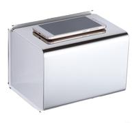 Advokingtap Porte-papier de soie de salle de bain en acier inoxydable 304 avec support mural étanche et étagère de rangement supérieure pour rouleaux ou papier plié (K)
