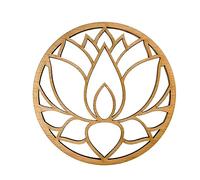 Adzif.biz Le sticker de decoration - Décoration Murale Spirituelle Fleur de Vie, Fleur de Lotus, Arbre de Vie - Bois ou plexigglass, diamètre 29 cm