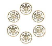 Adzif.biz Le sticker de decoration - Dessous de Verre en Bois ou plexigglass 10 cm en Lot de 2, 4, 6 Fleurs de Vie, Arbre de Vie, Métatron, Lotus, Main de Fatma, Om ou Aum, décoration spirituelle