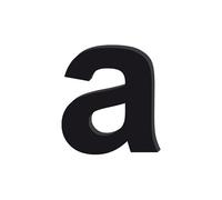 Adzif.biz Le sticker de decoration - Lettre a Décorative en Verre Acrylique Noir 4mm | Lettrage Élégant en Verre Synthétique pour Prénom, Mariage, Enseigne et Décoration