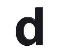 Adzif.biz Le sticker de decoration - Lettre d Décorative en Verre Acrylique Noir 4mm - Lettrage Élégant en Verre Synthétique pour Prénom, Mariage, Enseigne et Décoration