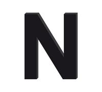 Adzif.biz Le sticker de decoration Lettre Décorative Verre Acrylique Noir. Lettrage Adhésif Verre Synthétique. Lettre Autocollante pour Prénom, Décoration Mariage, Enseigne
