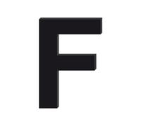 Adzif.biz Le sticker de decoration, Lettre F Décorative en Verre Acrylique Noir 4mm | Lettrage Élégant en Verre Synthétique pour Prénom, Mariage, Enseigne et Décoration