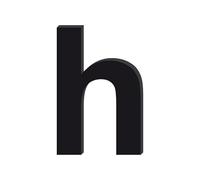 Adzif.biz Le sticker de decoration - Lettre h Décorative en Verre Acrylique Noir 4mm | Lettrage Élégant en Verre Synthétique pour Prénom, Mariage, Enseigne et Décoration