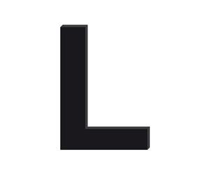 Adzif.biz Le sticker de decoration - Lettre L Décorative en Verre Acrylique Noir 4mm | Lettrage Élégant en Verre Synthétique pour Prénom, Mariage, Enseigne et Décoration