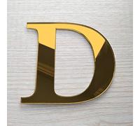 Adzif.biz Le sticker de decoration - Lettre Miroir Or Décorative Plexigglas. Lettrage Or Adhésif Plastique. Lettre Autocollante pour Prénom, Décoration Mariage, Enseigne