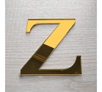 Adzif.biz Le sticker de decoration, Lettre Miroir Or Décorative verre acrylique, Lettrage Or Adhésif Plastique, Lettre Autocollante pour Prénom, Décoration Mariage, Enseigne