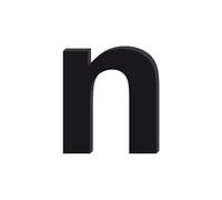 Adzif.biz Le sticker de decoration, Lettre n Décorative en Verre Acrylique Noir 4mm | Lettrage Élégant en Verre Synthétique pour Prénom, Mariage, Enseigne et Décoration