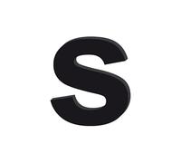 Adzif.biz Le sticker de decoration - Lettre s Décorative en Verre Acrylique Noir 4mm | Lettrage Élégant en Verre Synthétique pour Prénom, Mariage, Enseigne et Décoration