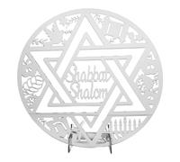 Adzif.biz Le sticker de decoration - Ornements juifs. Décoration Shabbat Shalom. Décoration fêtes juives. Verre Acrylique Or, Agent, Blanc, Noir, Bois. Ornements Menorah. Décoration Hanoukka.