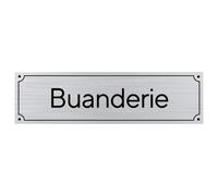 Adzif.biz Le sticker de decoration, Plaque de Porte Décorative Buanderie, Dimensions 14,5 x 4 cm (145 x 40 mm), Qualité Supérieur Par Gravure Laser sur Support PVC Aspect Aluminium Brossé