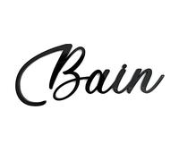 Adzif.biz Le sticker de decoration - Plaque de Porte Maison - Toilettes, Salon, Chambre, Buanderie, Bain, Cuisine, Mot Décoratif Porte Autocollant 3D Plexi Noir Blanc Or Argent