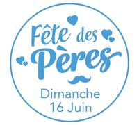 Adzif.biz Le sticker de decoration - Sticker Personnalisable Vitrine Fête des Pères, Sticker Commerçant Décoration Vitrine Fête des Papas