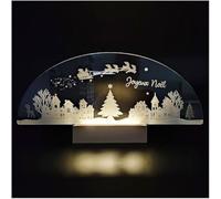 Adzif.biz Le sticker de decoration - Village de Noël Lumineux, décoration Village de noël 3D LED