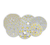 ADZJOY Plaque de Base en Aluminium 3-36 W avec Perles Rondes for Ampoule de plafonnier, Panneau de Modification de Source Lumineuse, Panneau Lumineux LED SMD 5730(Warm White,5pcs 18W(85MM))