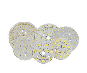 ADZJOY Plaque de Base en Aluminium 3-36 W avec Perles Rondes for Ampoule de plafonnier, Panneau de Modification de Source Lumineuse, Panneau Lumineux LED SMD 5730(Warm White,5pcs 18W(85MM))