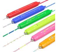 AECHY Lot de 6 feutres à double pointe à paillettes avec 6 couleurs et 6 styles de lignes ondulées, surligneurs scintillants pour la prise de notes, le journal, le scrapbooking et les fournitures