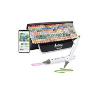 AEDAGA 280 Couleurs Feutre a Alcool avec App Marqueurs Alcool Double Pointe | Pointe Biseautée et Fine | Étui Autoportant | Twinmarkers |Non Toxique Feutres Coloriage Adulte |Peinture, Croquis et Dessin