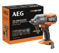 AEG - Boulonneuse à chocs 18V BRUSHLESS, 1220 Nm en serrage, 1627 Nm en desserage, 3 modes + autostop, carré 1/2", (sans batt. ni chargeur) - BSS18HTF12BL-0
