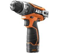 AEG Perceuse-visseuse BS12C2-202C 12V Li-Ion 2 batteries 2,0 Ah 1 chargeur 40 min 2 vitesses 34 Nm
