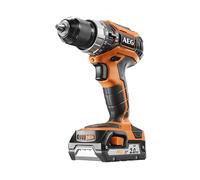 AEG - Perceuse-visseuse à percussion compacte 18V, 50 Nm, 2 batt. Pro lithium 2,0 Ah, chargeur, mandrin métal 13 mm, en coffret