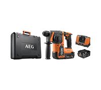 AEG - Perforateur burineur SDS+ 18V BRUSHLESS, 2,5 Joules EPTA, 1500 tr/min, 5000 cps/min, capacité de perçage 26 mm dans le béton, 2 batt. Pro lithium 5,0 Ah HD, chargeur, en coffret.