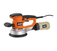 AEG Ponceuse Excentrique Filaire 150 mm EX150 ES Frein de Rotation | Réglage du mouvement orbital, démarrage progressif, plateau auto-agrippant, 25 abrasifs livrés, aspiration avec sac, softgrip