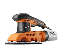 AEG - Ponceuse vibrante 250 W, 1/3 feuille, fixation scratch ou à pince, 6000 à 12000 osc/min, oscillation 2,0 mm, en carton