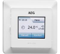 AEG Régulateur de température au sol et ambiante FRTD 903 TC, écran tactile avec affichage couleur, mode confort-éco, programmes hebdomadaires, 233919