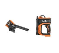 AEG Souffleur de Batterie 18 V Pro18 V BGE18C2 Vitesse maximale de l'air : 150 mph & Mini compresseur 18V, Pression Max 10,3 Bars / 150 PSI, 3 Embouts, BK18C-0