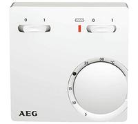 AEG Thermostat régulateur de température, de 2 points de, montage en saillie, réglage de la température de 5 à 30 °C, RT 602 SN Sz, blanc pur, 223299
