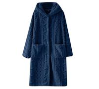 AEGJEGVD Robe de Chambre Homme Polaire Longue Peignoir Robe d'Interieur Hiver Chaude Doux Microfibre Flanelle Hommes Peignoir Polaire Hiver Chaud Manteau d'intérieur Homewear Pas Cher Cadeau Noel