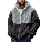 AEGJEGVD Veste d'Hiver Chaude en Polaire pour Homme Sweat à Capuche Vestes Hiver Chaud avec Zippée Thermique Sherpa Manteaux et Blousons Manches Longues Blouson Casual Travail Sport