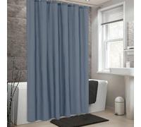 AEKDCL Rideau Douche Anti Moisissure en PEVA 120x190cm/47x75in(WxH) Bleu Clair Rideau de Douche Tissu Polyester Imperméable Lavable en Machine pour Baigoire Angle Salle de Bain avec 12 Crochets