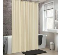 AEKDCL Rideau Douche Anti Moisissure en PEVA 120x220cm/47x87in(WxH) Blanc Laiteux Rideau de Douche Tissu Polyester Imperméable Lavable en Machine pour Baigoire Angle Salle de Bain avec 12 Crochets